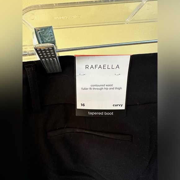 Rafaella Women's Curvy Fit Gabardine Bootcut Stretch Dress Pants with Pockets 16 - Picture 4 of 6